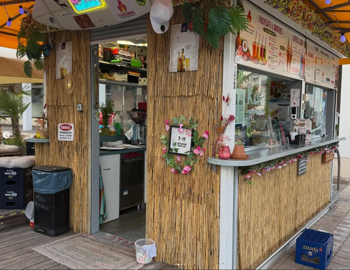 Verkaufsfenster des Pavillons